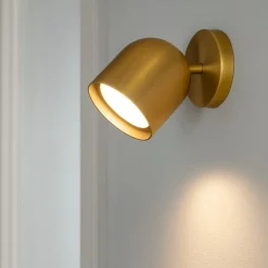 Applique Da Parete-Ideal Lux dodo ap1 applique da parete orientabile oro ottone