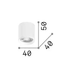 Faretti Da Soffitto-Ideal Lux dot pl round piccolo faretto led 3000k nero cilindro