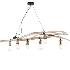 Lampadari Moderni-Ideal Lux driftwood sp6 lampadario casa in montagna 6 luci rami di legno