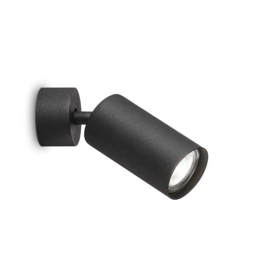 Applique Da Parete-Ideal Lux dynamite pl1 applique da parete nero spot orientabile