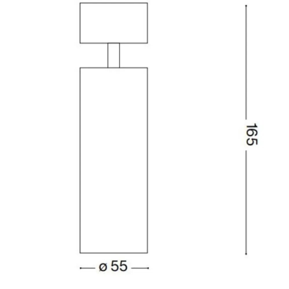 Applique Da Parete-Ideal Lux dynamite pl1 applique da parete nero spot orientabile