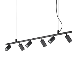Lampadari Cucina-Ideal Lux dynamite sp6 lampadario 6 luci orientabili nero