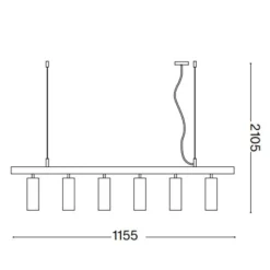 Lampadari Cucina-Ideal Lux dynamite sp6 lampadario 6 luci orientabili nero