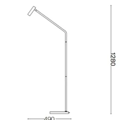 Lampade Da Terra-Ideal Lux easy p lampada da terra ottone spazzolato led 3000k da lettura