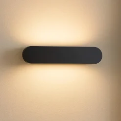 Applique Da Parete-Ideal Lux echo ap d60 applique led 30w 3000k nera per interni