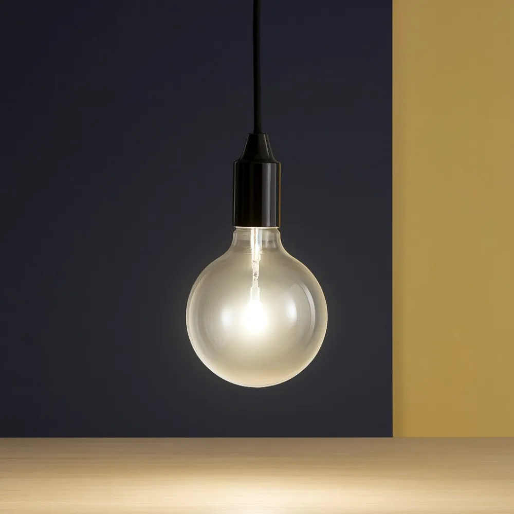 Lampade A Sospensione-Ideal Lux edison sp1 lampada a sospensione nero per cucina