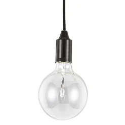 Lampade A Sospensione-Ideal Lux edison sp1 lampada a sospensione nero per cucina