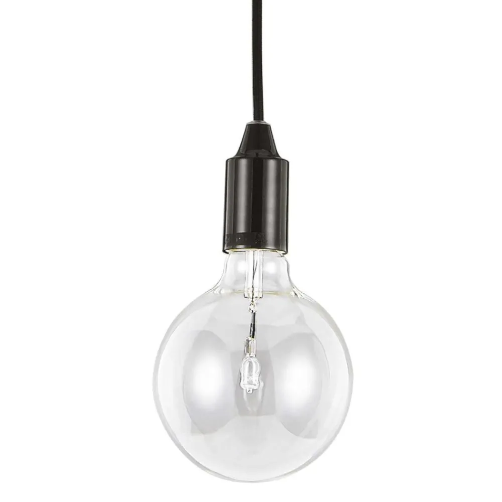 Lampade A Sospensione-Ideal Lux edison sp1 lampada a sospensione nero per cucina