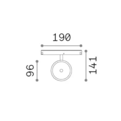 Illuminazione A Binario-Ideal Lux ego faretto orientabile led 9w 3000k per binario monofase