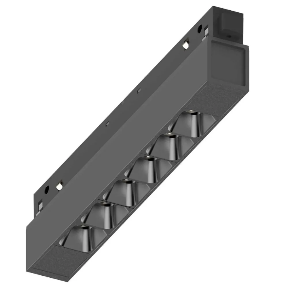 Illuminazione A Binario-Ideal Lux ego led 7w osram 3000k modulo incasso nero monofase