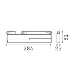 Illuminazione A Binario-Ideal Lux ego modulo faretti led 7w 3000k bianco orientabile binario monofase