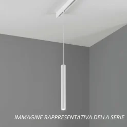 Illuminazione A Binario-Ideal Lux ego pendant lampada led 13w 3000k nero 48v ottica 30