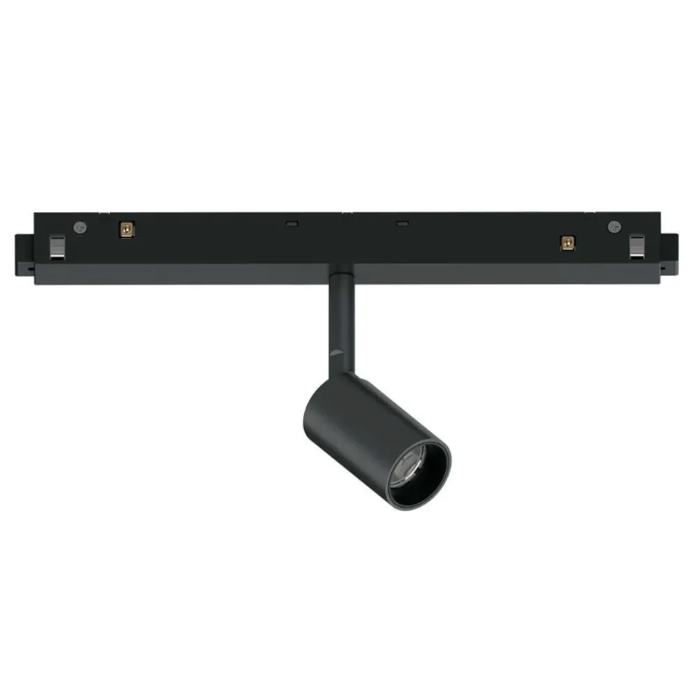 Illuminazione A Binario-Ideal Lux ego track faretto monofase nero 3w 3000k led dimmerabile orientabile