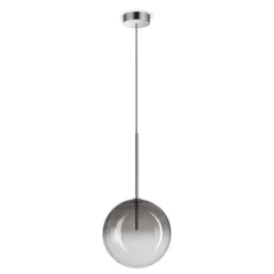 Lampade A Sospensione-Ideal Lux equinoxe sp1 d25 lampada a sospensione vetro fume' sfumato