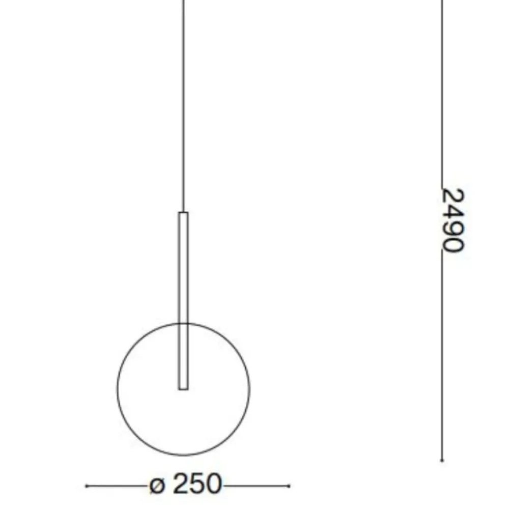 Lampade A Sospensione-Ideal Lux equinoxe sp1 d25 ottone lampada a sospensione dorata