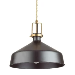 Lampade A Sospensione-Ideal Lux eris-1 sp1 lampada a sospensione vintage nera