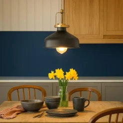 Lampadari Cucina-Ideal Lux eris-2 sp1 lampadario da cucina nero opaco vintage