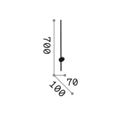 Applique Da Parete-Ideal Lux essence ap applique led 11w 3000k nero moderna