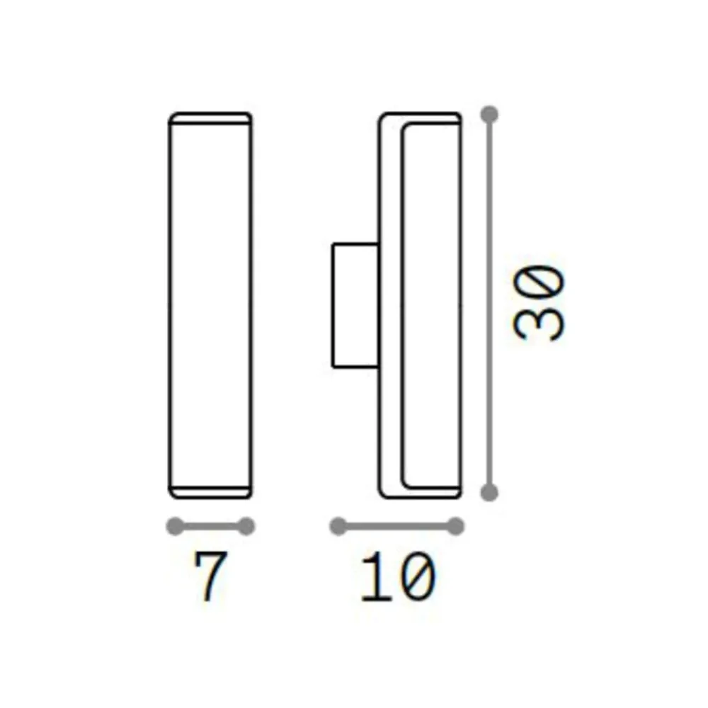 Applique Da Esterno-Ideal Lux etere ap applique da esterno corten led 10w 3000k ip44