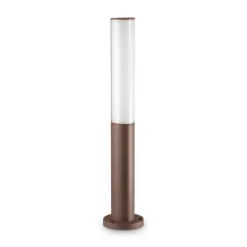Lampioni Da Giardino-Ideal Lux etere pt 3000k lampione da giardino marrone ip44 led 9,5w