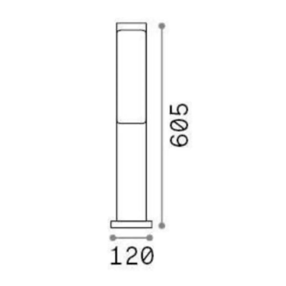Lampioni Da Giardino-Ideal Lux etere pt 3000k lampione da giardino marrone ip44 led 9,5w