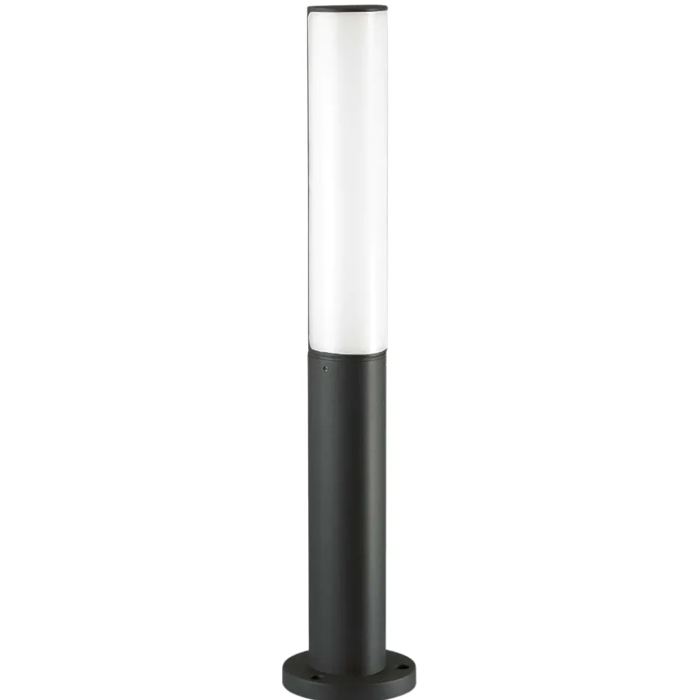 Lampioni Da Giardino-Ideal Lux etere pt 3000k lampione nero da esterno ip44 led 9,5w
