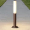 Lampioni Da Giardino-Ideal Lux etere pt lampione led 10w 4000k da giardino marrone