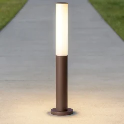 Lampioni Da Giardino-Ideal Lux etere pt lampione led 10w 4000k da giardino marrone