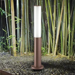 Lampioni Da Giardino-Ideal Lux etere pt lampione led 10w 4000k da giardino marrone