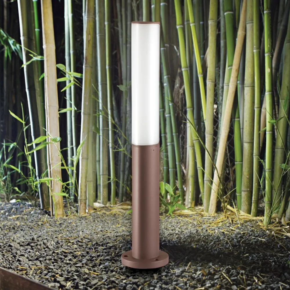 Lampioni Da Giardino-Ideal Lux etere pt lampione led 10w 4000k da giardino marrone
