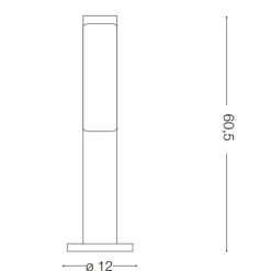 Lampioni Da Giardino-Ideal Lux etere pt lampione led 10w 4000k da giardino marrone