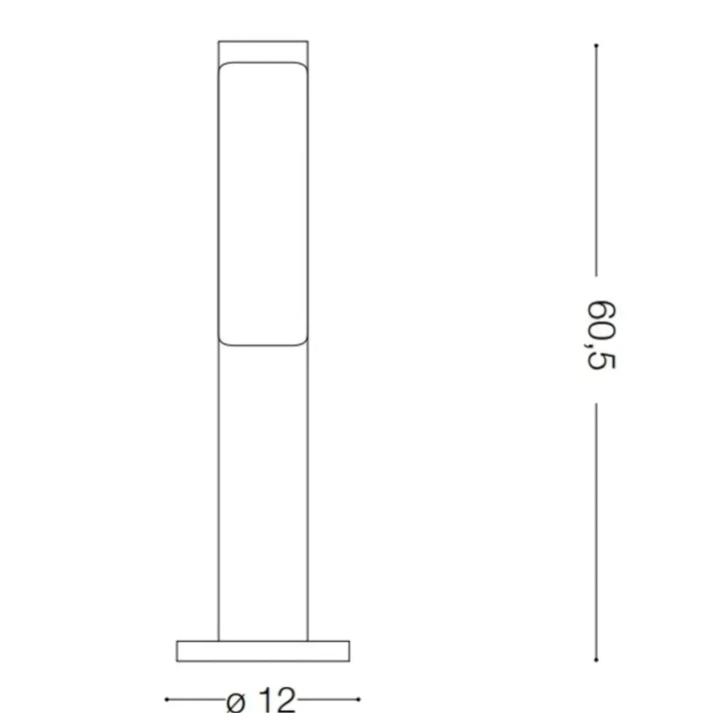 Lampioni Da Giardino-Ideal Lux etere pt lampione led 10w 4000k da giardino marrone
