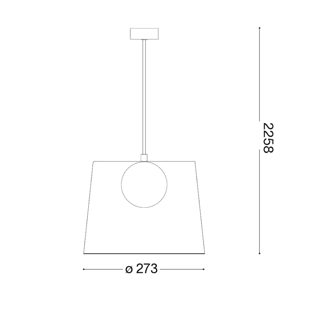 Lampade A Sospensione-Ideal Lux fade sp1 lampada a sospensione cono vetro ambra