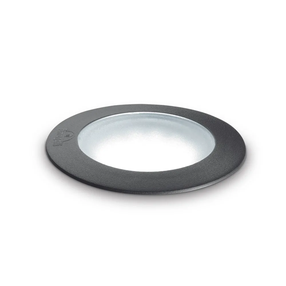 Faretti Da Esterno-Ideal Lux faretto da esterno a incasso nero gravity pt round big