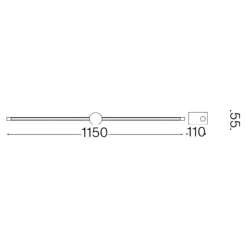 Applique Da Parete-Ideal Lux filo ap d115 applique led 16w 3000k nero