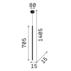 Lampade A Sospensione-Ideal Lux filo sp1 lampada a sospensione per isola cilindro led 3,5w 3000k