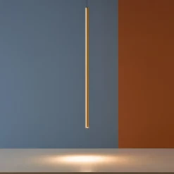 Lampade A Sospensione-Ideal Lux filo sp1 long wire sospensione cilindro led 4w ottone