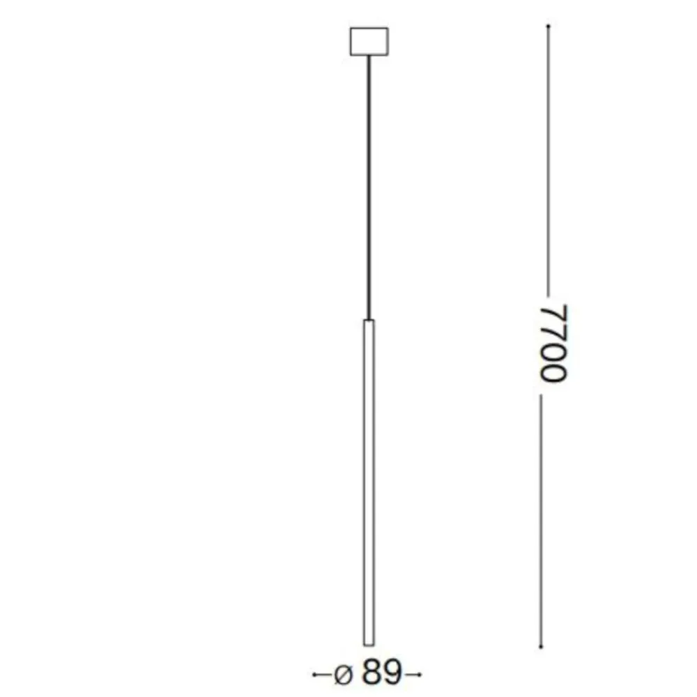 Lampade A Sospensione-Ideal Lux filo sp1 long wire sospensione cilindro led 4w ottone