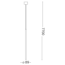 Lampade A Sospensione-Ideal Lux filo sp1 long wire sospensione led 4w 3000k nero