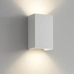 Applique Da Parete-Ideal Lux flash ap1 high applique in gesso bianco rettangolare