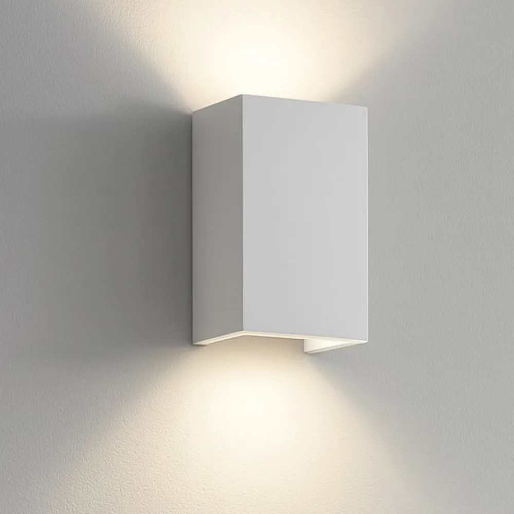 Applique Da Parete-Ideal Lux flash ap1 high applique in gesso bianco rettangolare