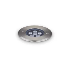 Faretti Da Esterno-Ideal Lux floor pt d12 faretto per esterni da incasso 6w 3000k calpestabile ip67