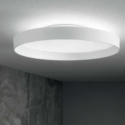 Plafoniere Moderne-Ideal Lux fly pl d35 plafoniera cucina 18w 3000k tonda bianca 35cm