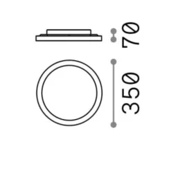 Plafoniere Moderne-Ideal Lux fly pl d35 plafoniera da cucina 4000k bianca tonda