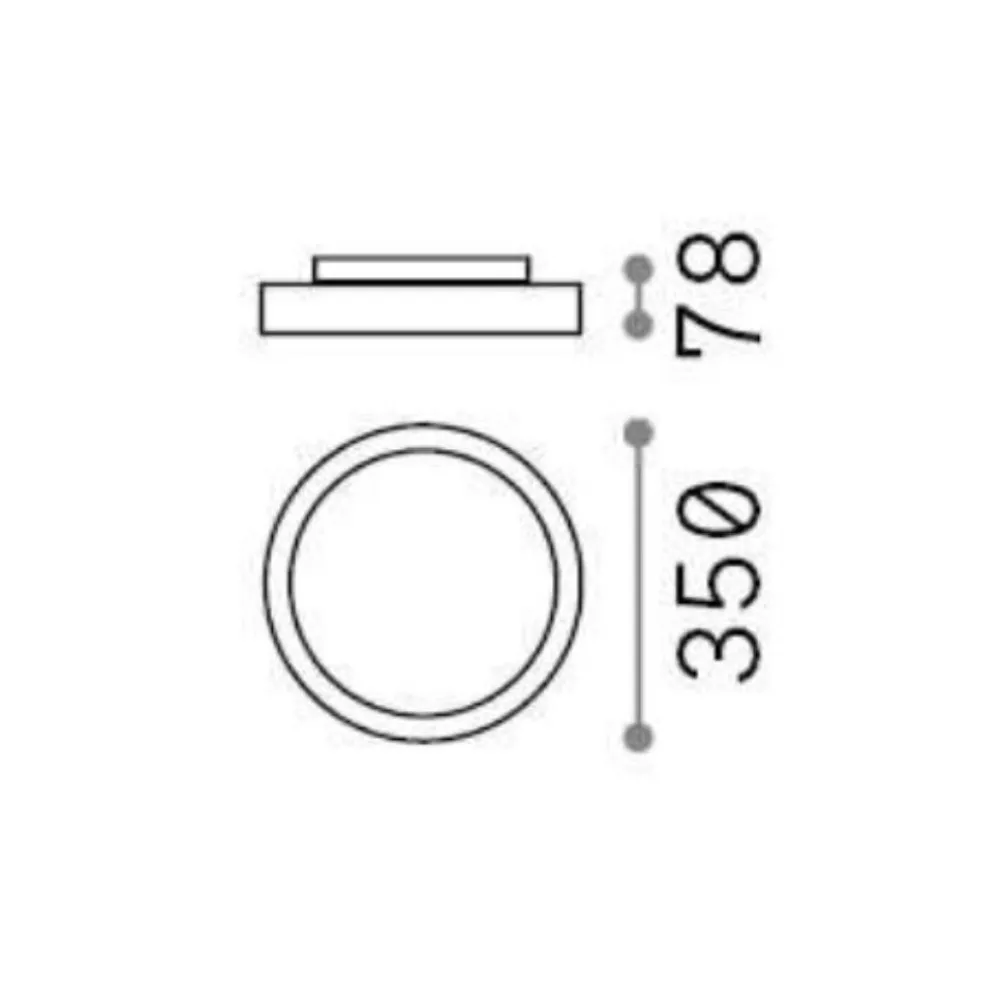 Plafoniere Moderne-Ideal Lux fly pl d35 plafoniera nera led 4000k per cucina