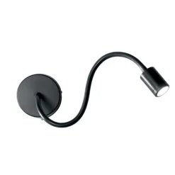 Applique Camera Da Letto-Ideal Lux focus-1 ap applique nero da lettura per comodino camera da letto