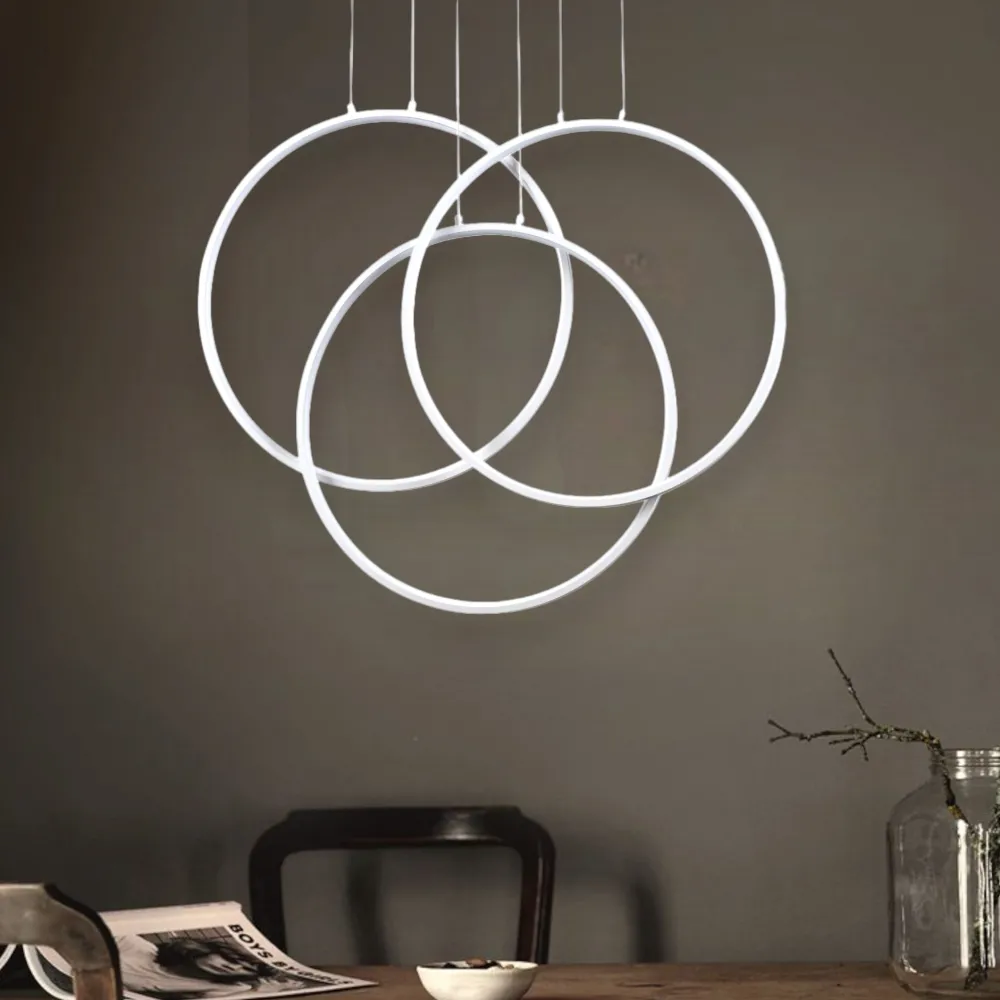 Lampadari Moderni-Ideal Lux frame lampadario bianco design moderno led 82w 3000k