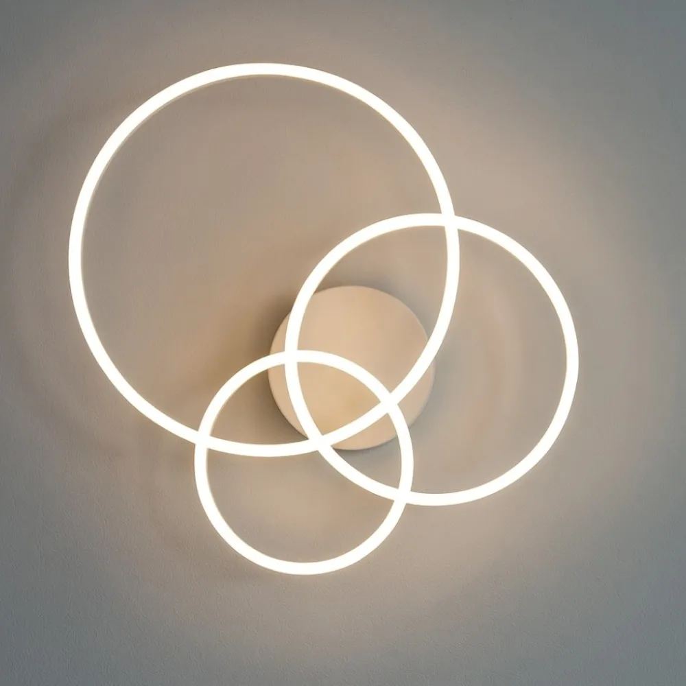 Plafoniere Moderne-Ideal Lux frame pl cerchio plafoniera cerchi led 41w 300k bianca per soggiorno