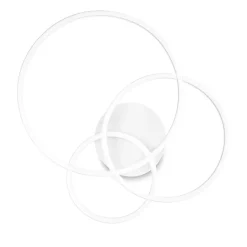 Plafoniere Moderne-Ideal Lux frame pl cerchio plafoniera cerchi led 41w 300k bianca per soggiorno