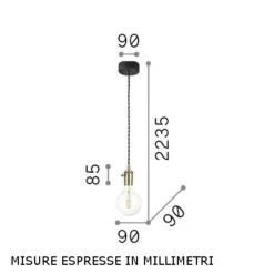 Lampade A Sospensione-Ideal Lux frida sp1 lampada a sospensione brunito